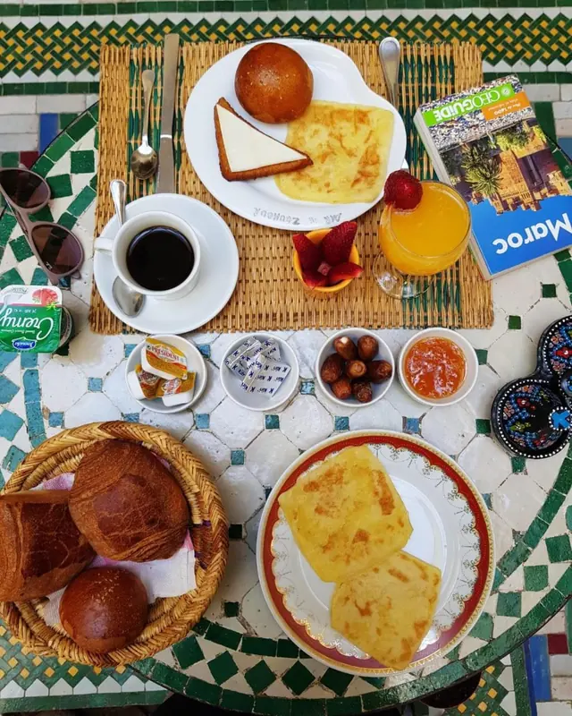 Le plateau du petit-déjeuner